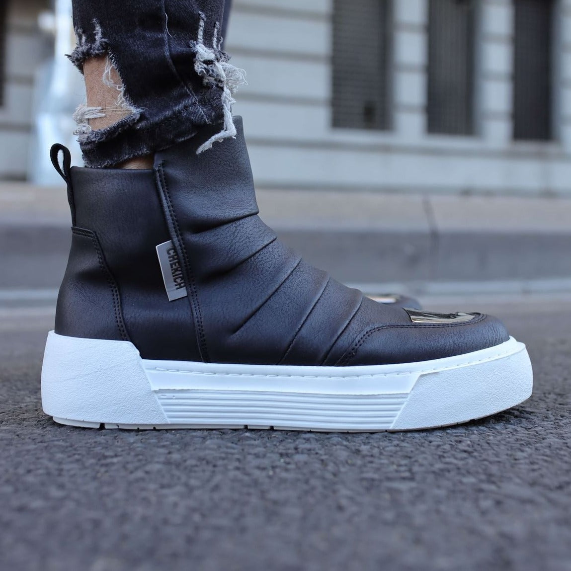 Metal Toe Stylish Boots for Men by Apollo Moda | Luka Contrast Mirror Edition