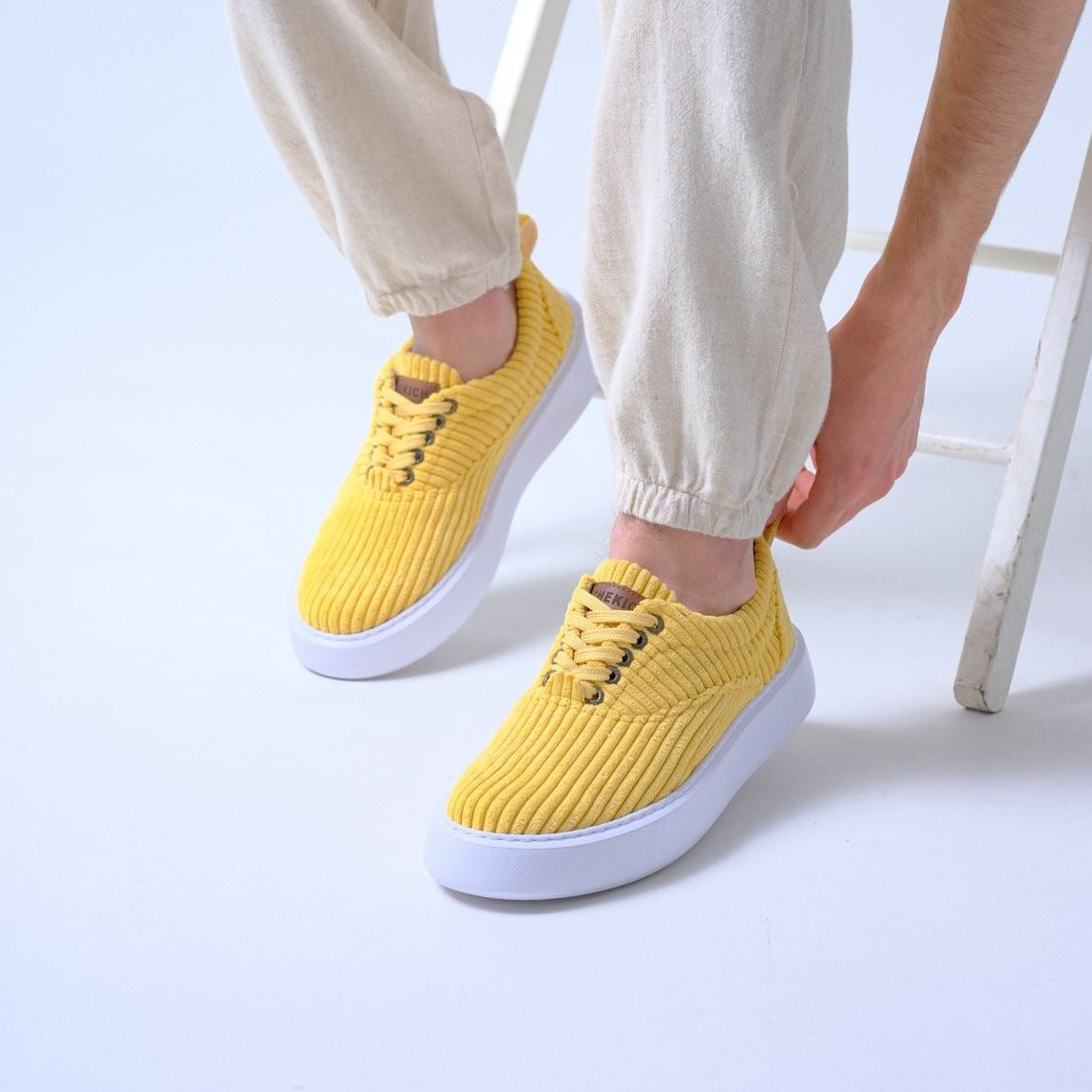 Men's Light Weight Summer Sneakers | Mario in Yellow