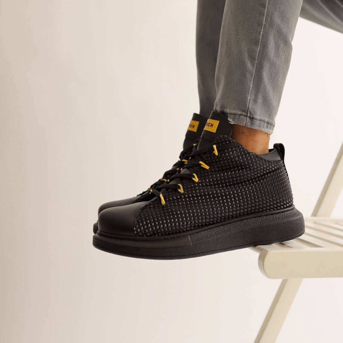 Casual Boots Platform High Tops for Men by Apollo Moda | Pato Golden Highlights