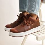 Casual Mid-Top Sneakers for Men by Apollo Moda | Ojai Tawny Reflection