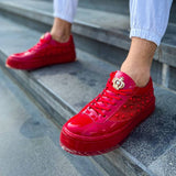 Low Top Fashion Sneakers for Men by Apollo Moda | Royal X Scarlet Luster