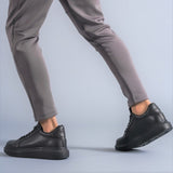 Men's Low Top Casual Sneakers by Apollo Moda | Java Monochrome Elevation