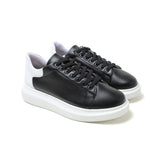 Low Top Casual Platform Sneakers for Women by Apollo Moda | Pluto X Bold Black