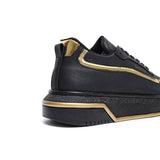 Low Top Casual Sneakers for Women by Apollo | Porto in Black & Gold