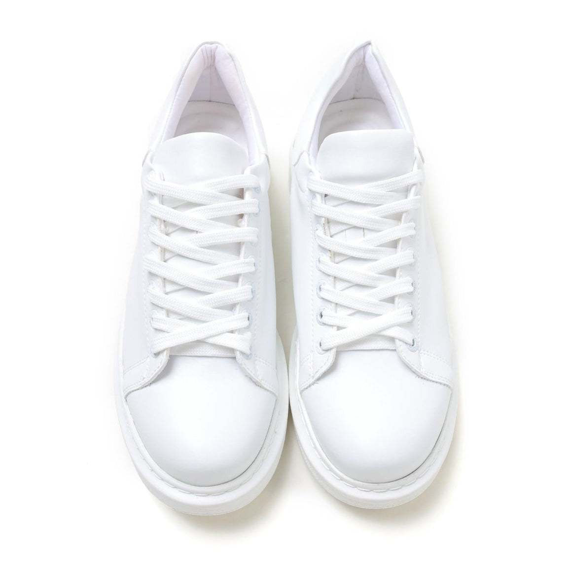 Low Top Casual Everyday Sneakers for Men by Apollo Moda | Pluto Pure White