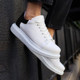 Low Top Casual Everyday Sneakers for Men by Apollo Moda | Pluto Crisp White